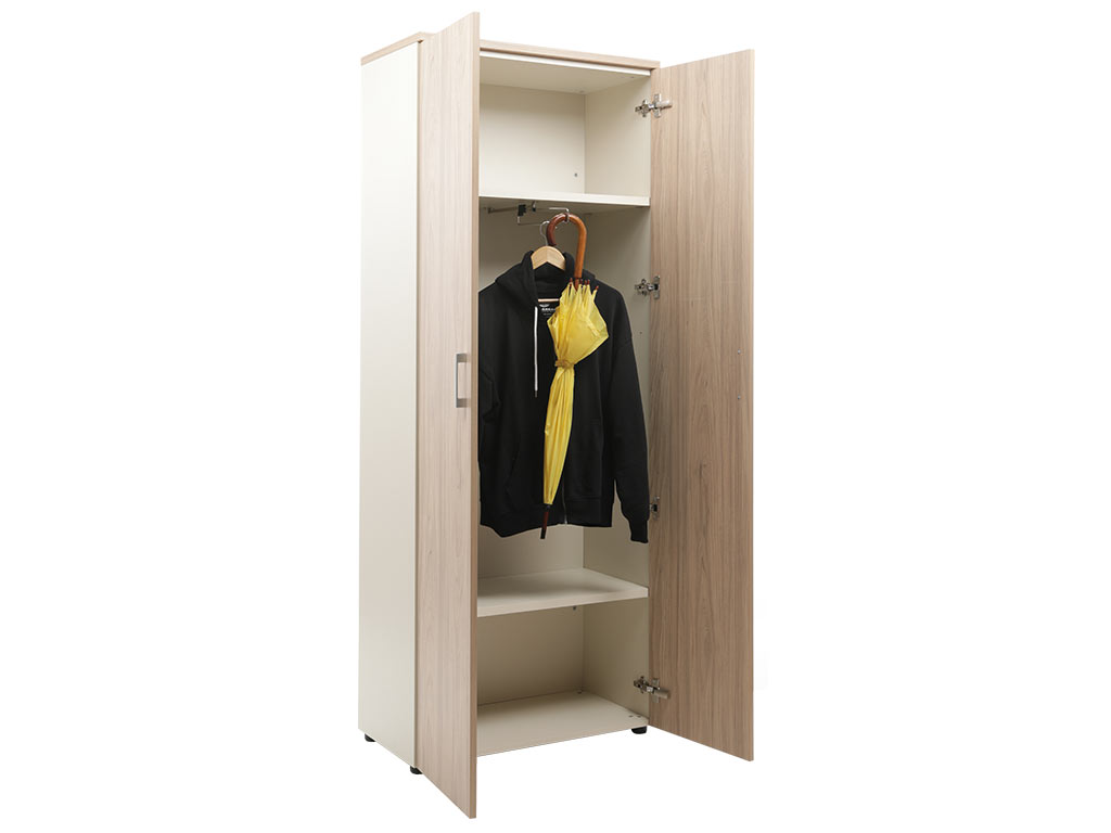 Шкаф офисный Практик NW 2080L для одежды вяз натуральный / бежевый